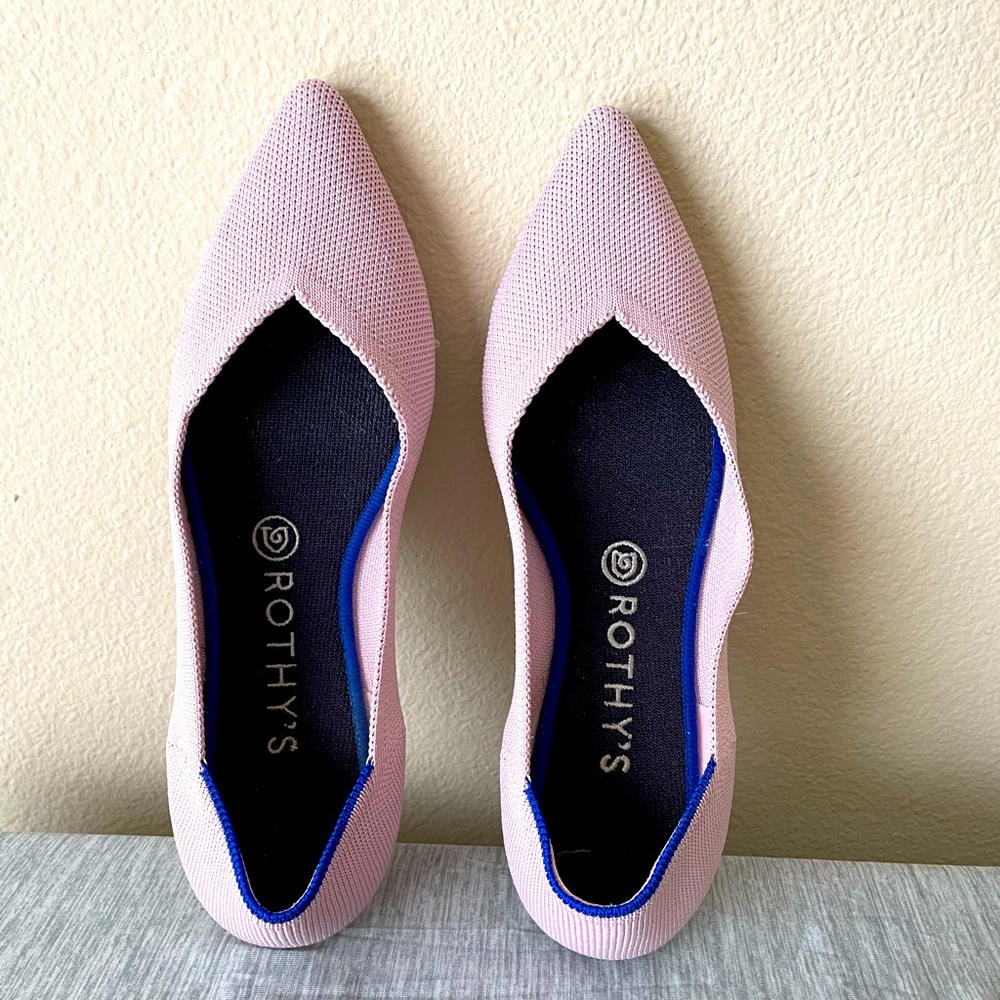 Rothy’s Pink Pointed-Toe Flats